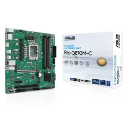 Asus PRO Q870M-C-CSM - Corporate Stable Model, Intel Q870, 1851, Micro ATX, 4 DDR5, HDMI, 2 DP, GB LAN, 2x M.2 Asus PRO Q870M-C-CSM - Corporate Stable Model, Intel Q870, 1851, Micro ATX, 4 DDR5, HDMI, 2 DP, GB LAN, 2x M.2